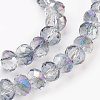 Electroplate Glass Beads Strands GLAA-K027-HR-B01-3