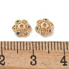 Brass Micro Pave Cubic Zirconia Bead Caps ZIRC-F141-13G-3