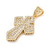 Brass Micro Pave Cubic Zirconia Pendants KK-S510-48G-02-2