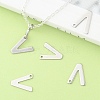 Tarnish Resistant 304 Stainless Steel Letter Charms LS-STAS-O072-V-5