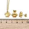 Dog Paw Print 304 Stainless Steel Pendant Necklaces & Bracelets & Stud Earrings Sets for Women SJEW-C004-20G-6