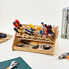 Wooden Maintenance Tool Storage Rack AJEW-WH0596-622-4