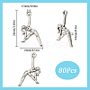 80PCS Tibetan Style Alloy Pendants PALLOY-SC0004-27-2