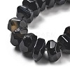 Natural Black Agate Beads Strands G-K392-A18-4