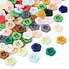 80Pcs 4-Hole Porcelain Buttons PORC-PJ0001-03-2
