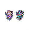 Rack Plating Rainbow Color Alloy Beads PALLOY-S180-330-2
