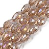 Transparent Electroplate Glass Beads Strands LS-EGLA-N013-T6mm-B23-1