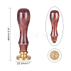 DIY Letter Scrapbook Brass Wax Seal Stamps and Wood Handle AJEW-P068-B04-2