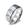 Luminous Titanium Steel Rings for Men PW-WG58780-01-1