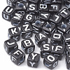 Opaque Horizontal Hole Acrylic Beads X-SACR-N002-01-1