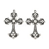 Alloy Rhinestone Cross Big Gothic Pendants ALRI-1475-NR-1