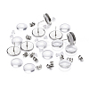 DIY 50Pairs Flat Round Earring Making Kits DIY-YW0001-90P-4