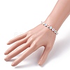 Heart Pattern Flat Round Acrylic Beads Stretch Bracelet for Kid BJEW-JB07215-3