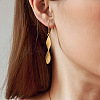 Twist Brass Leverback Earrings FS-WG34DE2-01-2