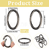 10Pcs Zinc Alloy Spring Gate Rings FIND-SP0004-31B-2