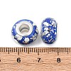 Opaque Resin Rondelle European Beads RESI-Z046-03D-3