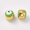 Alloy Enamel European Beads LS-ENAM-WH0047-14A-1