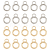 20Pcs 2 Colors Alloy Spring Gate Ring KEYC-NB0001-16-1