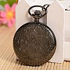 Openable Hollow Flat Round Alloy Glass Pendant Pocket Watch WACH-L024-11-4