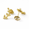 PVD Vacuum Plating 304 Stainless Steel Tiny Leafy Branch Stud Earrings for Women X-EJEW-P212-11G-2