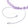 Natural White Moonstone & Malaysia Jade & Striped Agate & Amethyst Round Beads Braided Bead Bracelets for Women BJEW-JB12917-02-4