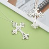 Alloy Rhinestone Cross Big Pendants ALRI-1475-S-RS-5