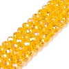 Electroplate Glass Beads Strands EGLA-A044-T6mm-B05-1