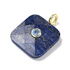 Natural Lapis Lazuli Faceted Pendants G-C274-03-G07-2