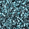 Opaque Picasso Cylinder Glass Beads SEED-Q039-06A-17-3