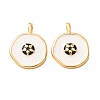 Brass Enamel Pendants KK-CJC12A6-01D-G-1