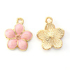 Light Gold Plated Alloy Enamel Pendants X-ENAM-R136-17C-3