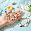 2 Bags Summer Beach Glass Seed Beaded & Natural Shell & Alloy Starfish Charm Anklet Sets AJEW-TA0003-69A-6