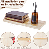 Rectangle Wood Wall Storage Rack AJEW-WH0794-25-3