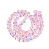 Electroplate Transparent Glass Beads Strands EGLA-N056-01A-08-2