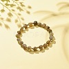 Natural Labradorite Round Beaded Stretch Bracelet BJEW-JB08197-06-2