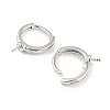 Rhodium Plated 925 Sterling Silver Hoop Earring Findings STER-P051-03P-2