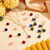 60Pcs 6 Colors Flocky Acrylic Beads MACR-PH0001-55-2