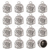 16Pcs Tibetan Style Alloy Cord Ends TIBEP-CA0010-24TAS-1