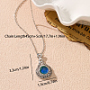 Alloy Glass Temperature Sensing Color Changing Mood Hollow Teardrop Pendant Cable Chain Necklaces for Women PW-WG81C57-01-4