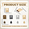 24 Sets 4 Colors Zinc Alloy Cord Ends FIND-LP0008-23-2