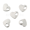 Tarnish Resistant 304 Stainless Steel Stamping Blank Tag Heart Charms Pendants STAS-M004-04-2