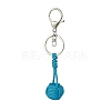 Polyester & Spandex Braided Ball Pendant Keychain KEYC-JKC00441-2