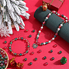 200Pcs 2 Colors Christmas Theme Transparent Acrylic Beads MACR-SP0001-16-4