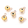 Handmade Evil Eye Lampwork Charms KK-F764-13RG-05-1