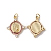 Brass Micro Pave Cubic Zirconia Pendants KK-G439-17G-1