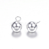 304 Stainless Steel Sphere Charms STAS-G085-18S-2