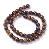 Round Tiger Eye Beads Strands X-Z0RQT012-2