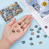60Pcs Wire Wrapped Electroplate Glass Pendants PALLOY-FH0008-76A-3