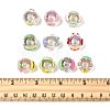 10Pcs 10 Styles DIY Handmade Transparent Acrylic Enamel Beads MACR-FS0002-41-5