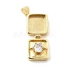 Brass Micro Pave Cubic Zirconia Pendants KK-H267-016G-1